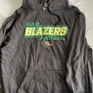 Colosseum Charcoal Hoodie with Green and Yellow Accents